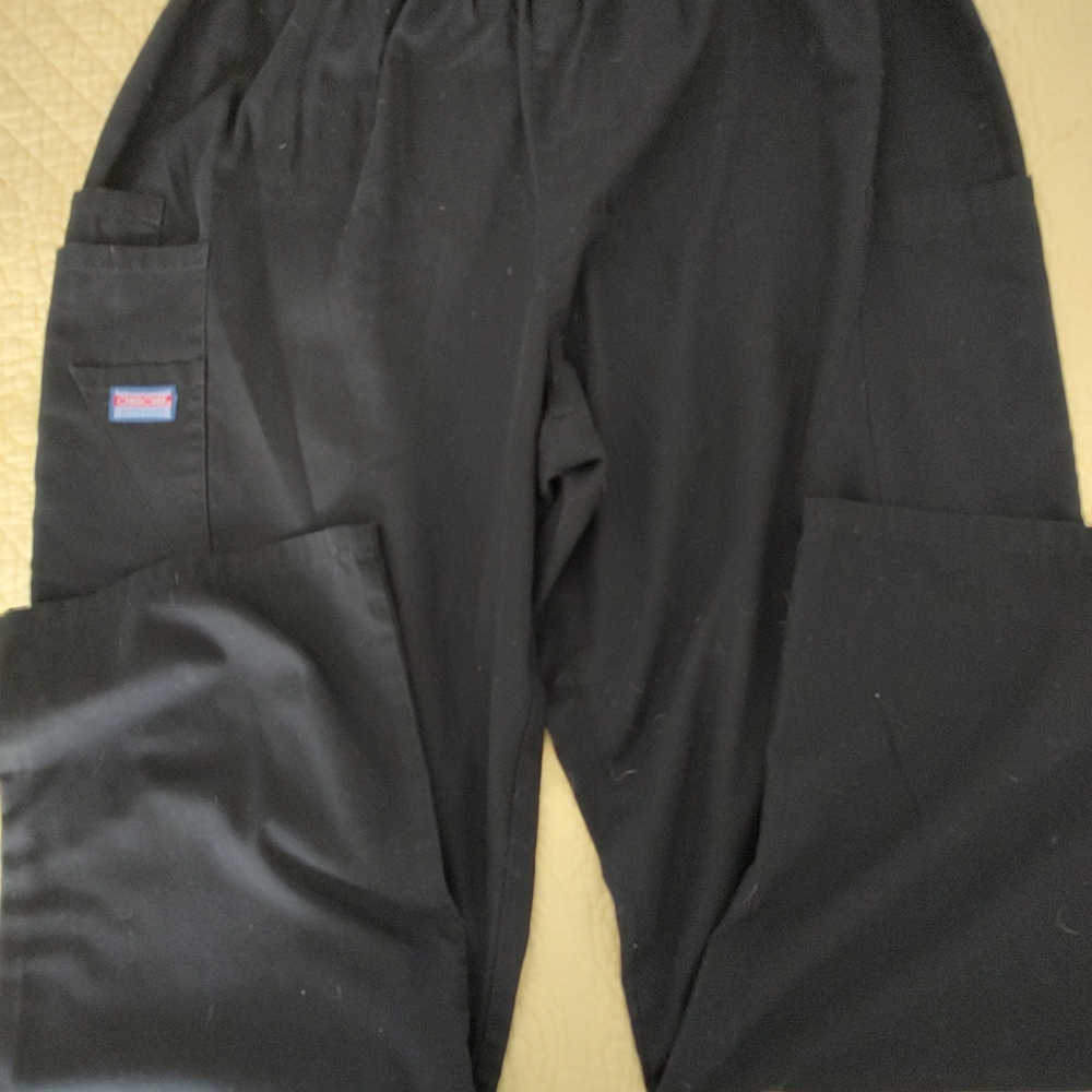 Black Scrub Pants. Women's Large.